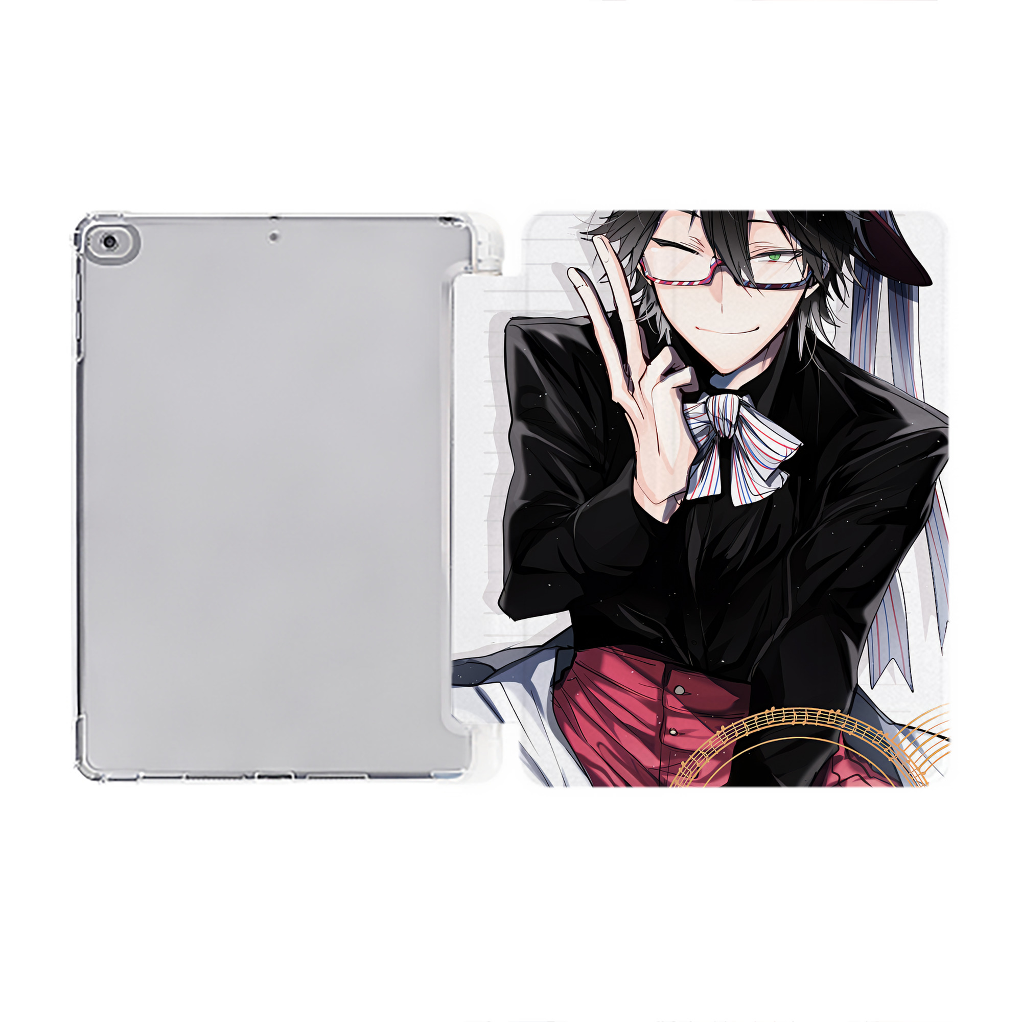 （画像用） 文豪ストレイドッグス Bungo Stray Dogs IPad ケース ペン収納付き 三つ折りスタンド PUレザー×シリコン 対応機種9.5/10.5/10.9インチ